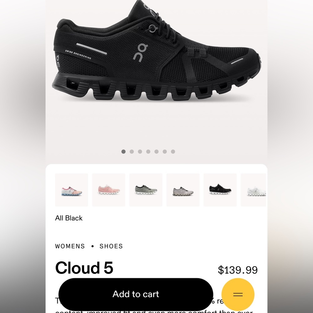 Women’s On Cloud 5. Like new.